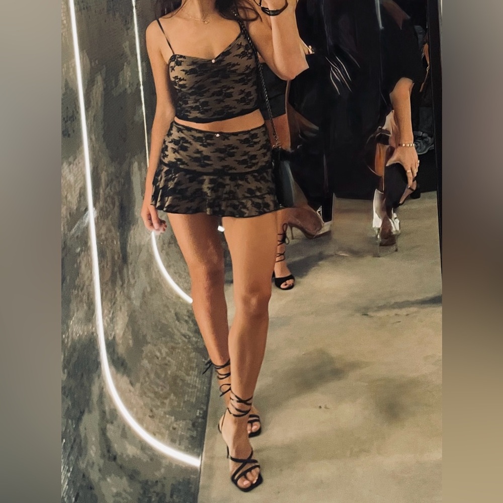 Edikted Black Lace Two Piece Set